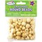 Krafty Kids Craftwood Round Beads 10mm To 16mm 60/Pkg-Natural